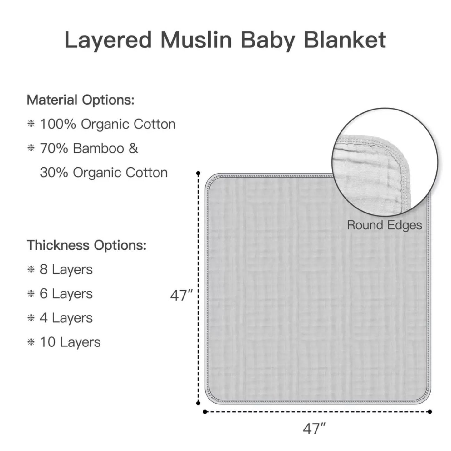 Organic Cotton Muslin Baby Blanket – Botanical Meadow