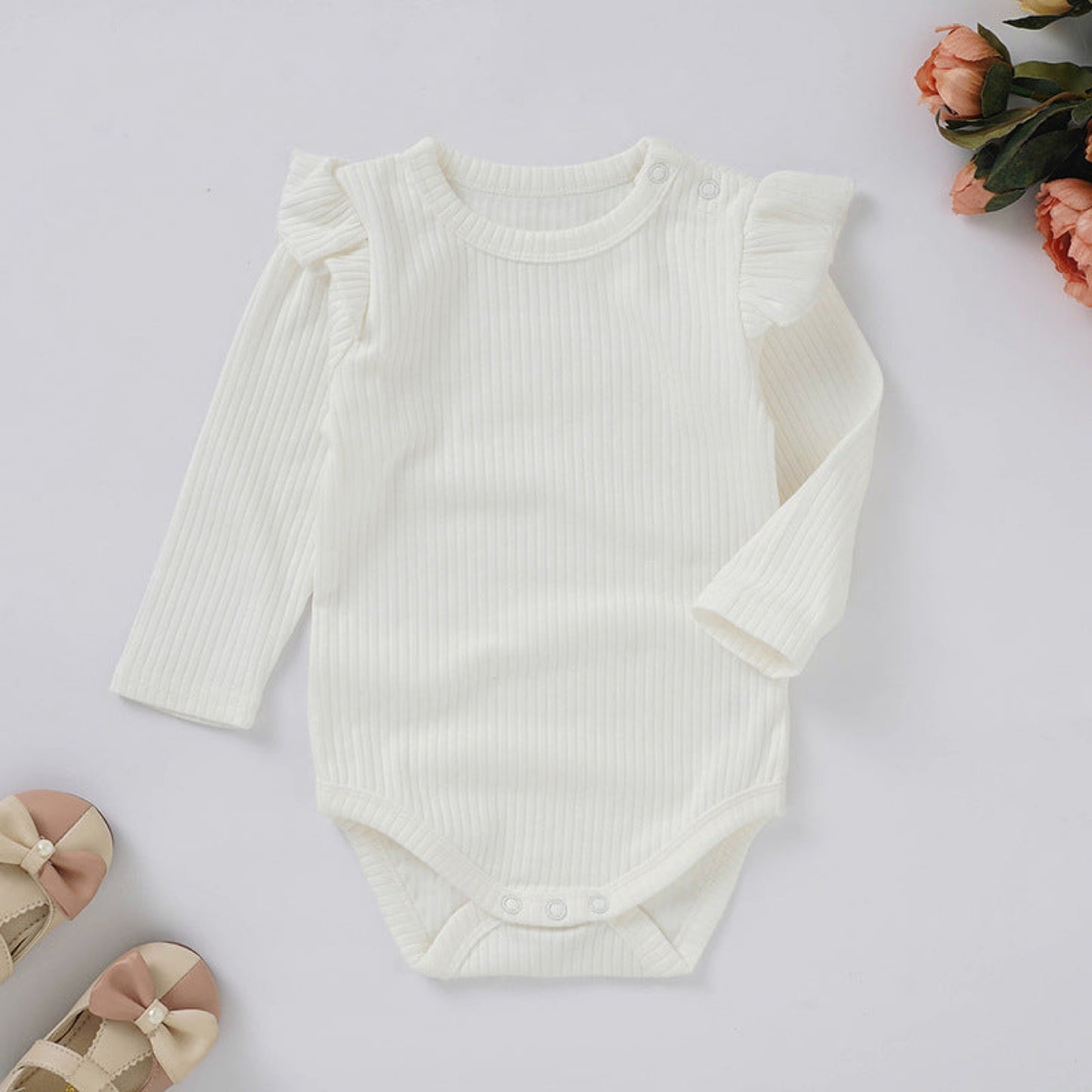 GOTS Certified Organic Cotton Baby Romper | Soft Short Sleeve Bodysuit