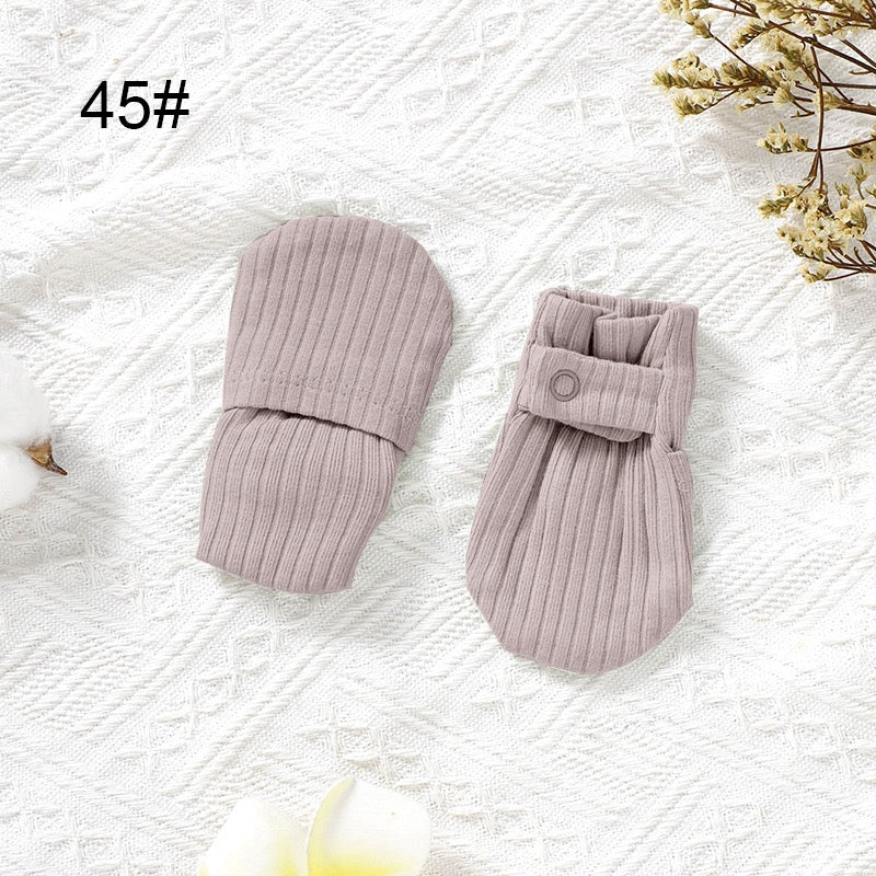 Organic Cotton Ribbed Baby Mittens – Ultra Soft No-Scratch Newborn Gloves for Sensitive Skin | SoftEarthBaby