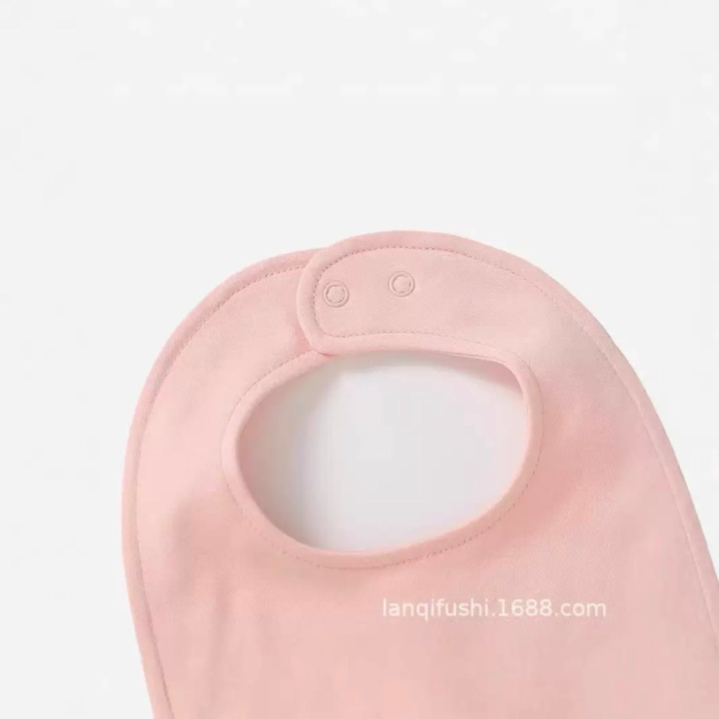 Organic Cotton Baby Bib – Soft Pink Feeding Bib for Babies and Toddlers