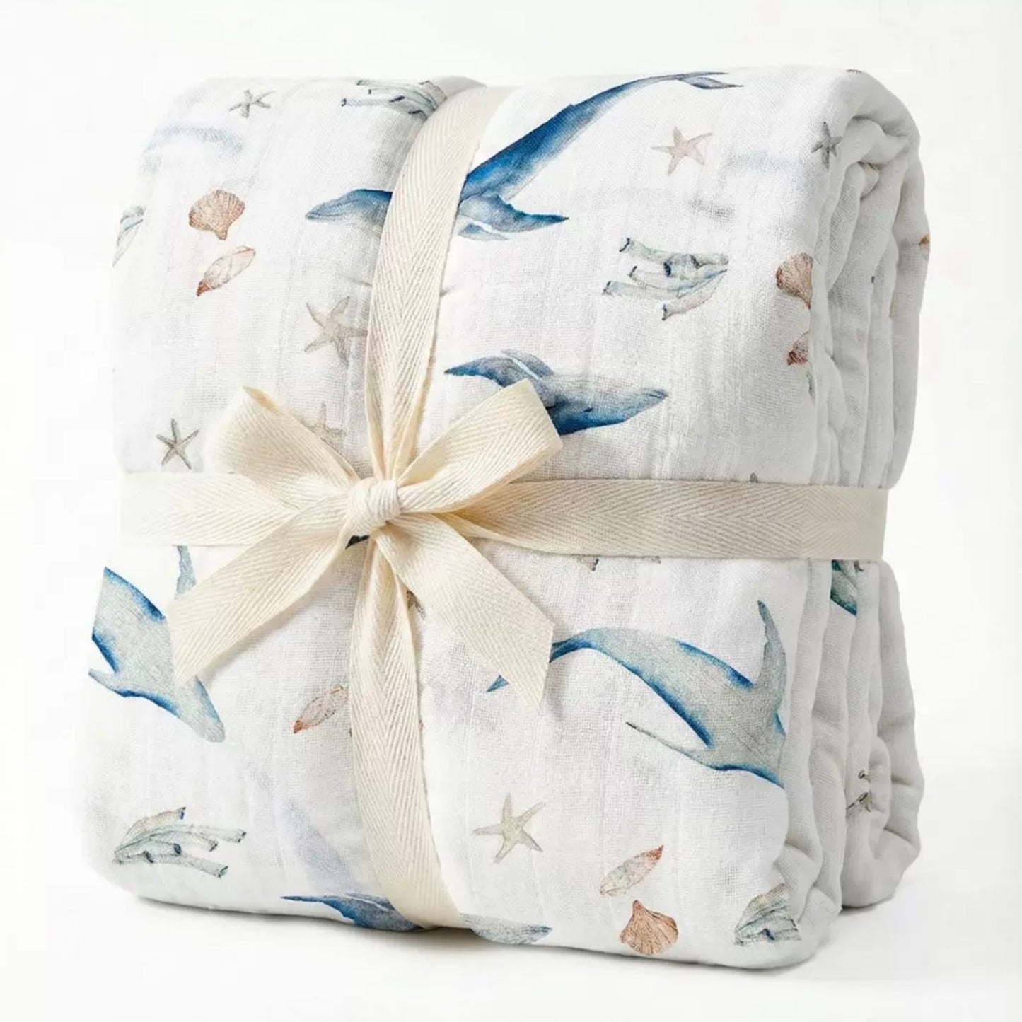 Muslin Baby Blanket – Ocean Fish