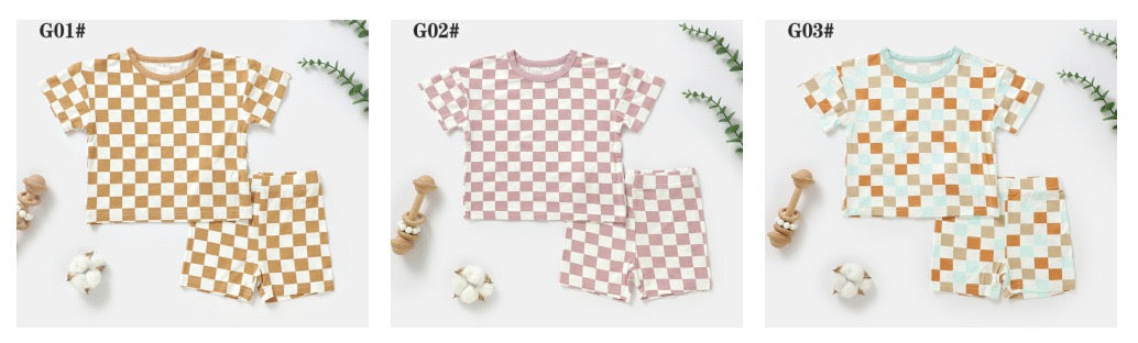 Organic Cotton Checkered Baby Romper – Atlas