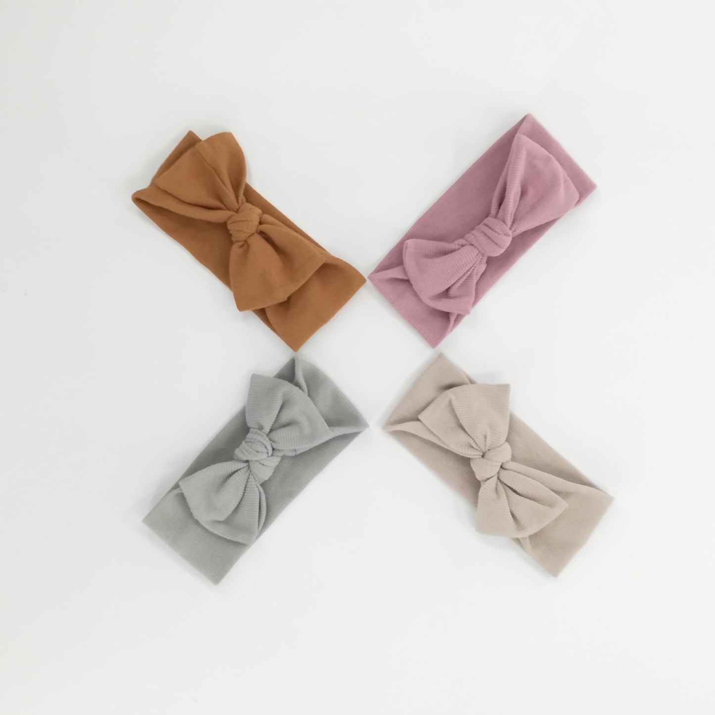 Organic Cotton Ribbed Baby Bow Headband