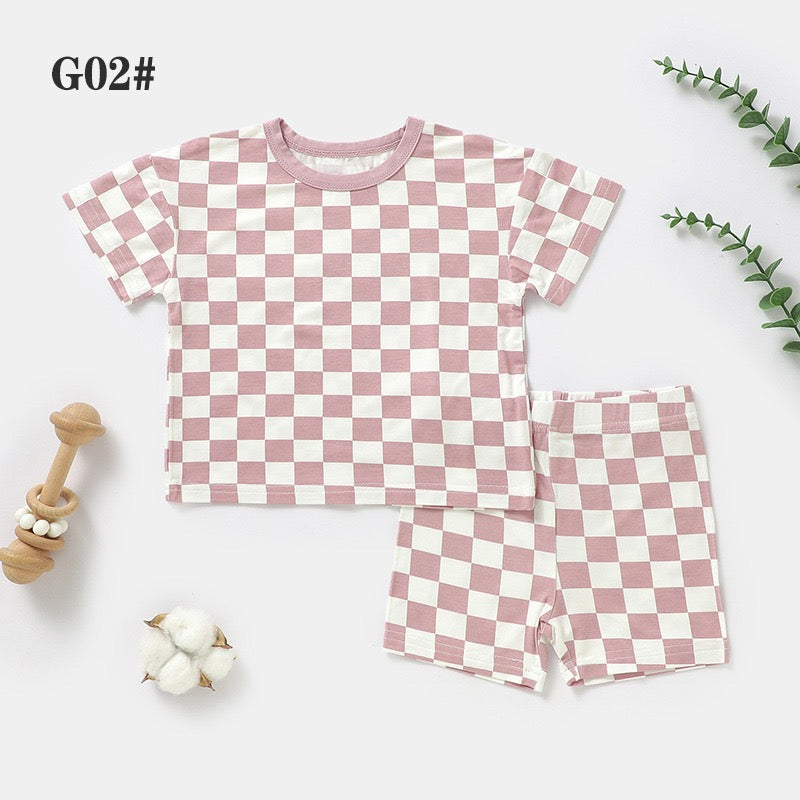 Organic Cotton Checkered Baby Romper – Atlas