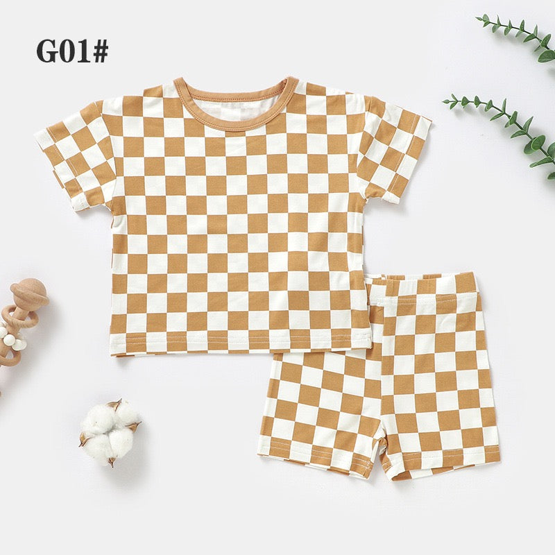 Organic Cotton Checkered Baby Romper – Atlas