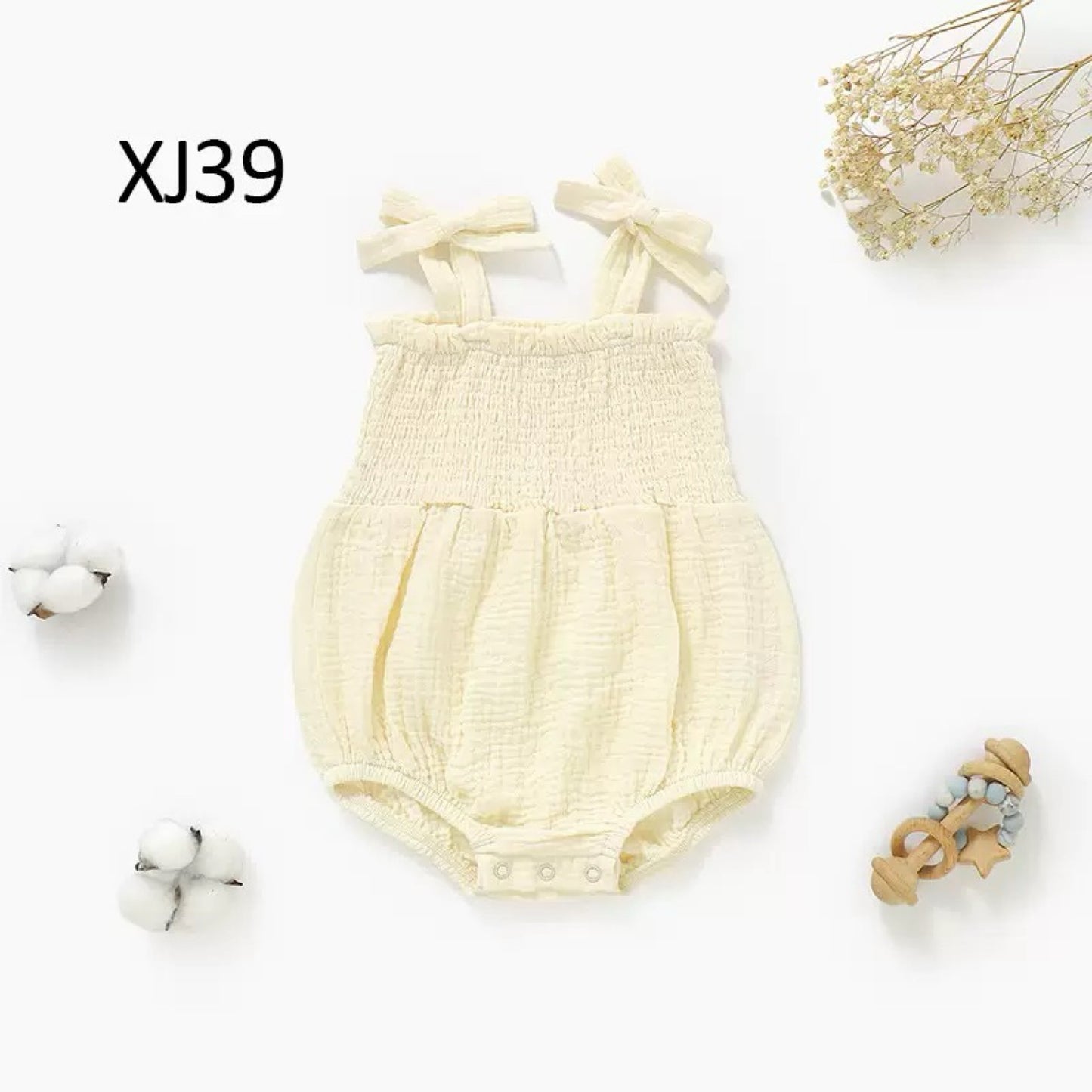 Organic Cotton Baby Romper – GOTS & OEKO-TEX Certified Sleeveless Summer Bodysuit