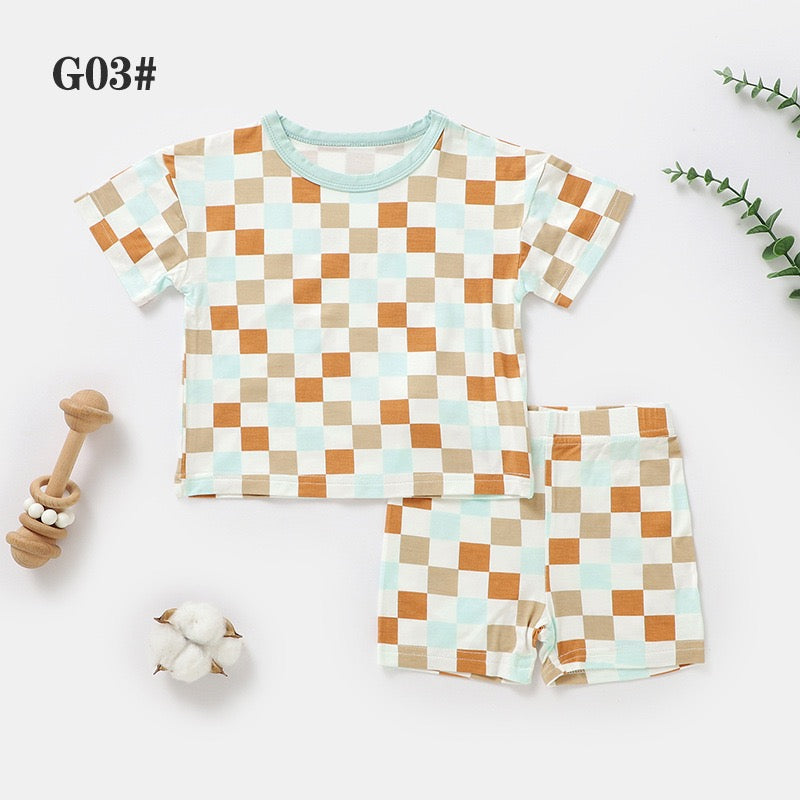 Organic Cotton Checkered Baby Romper – Atlas