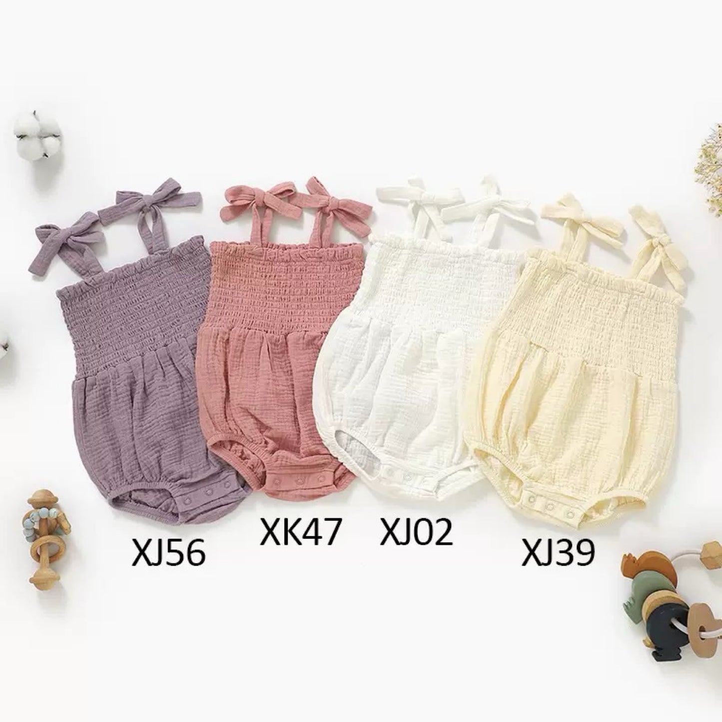 Organic Cotton Baby Romper – GOTS & OEKO-TEX Certified Sleeveless Summer Bodysuit