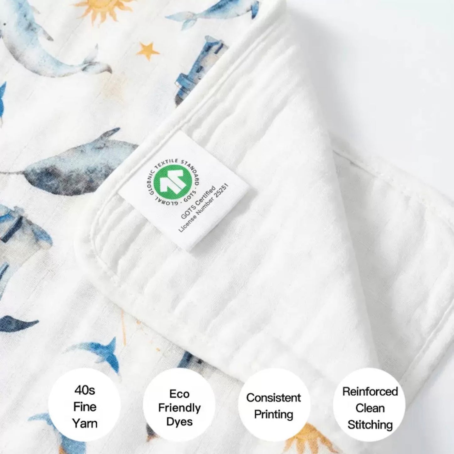 Organic Cotton Muslin Baby Blanket – Sunshine Meadow