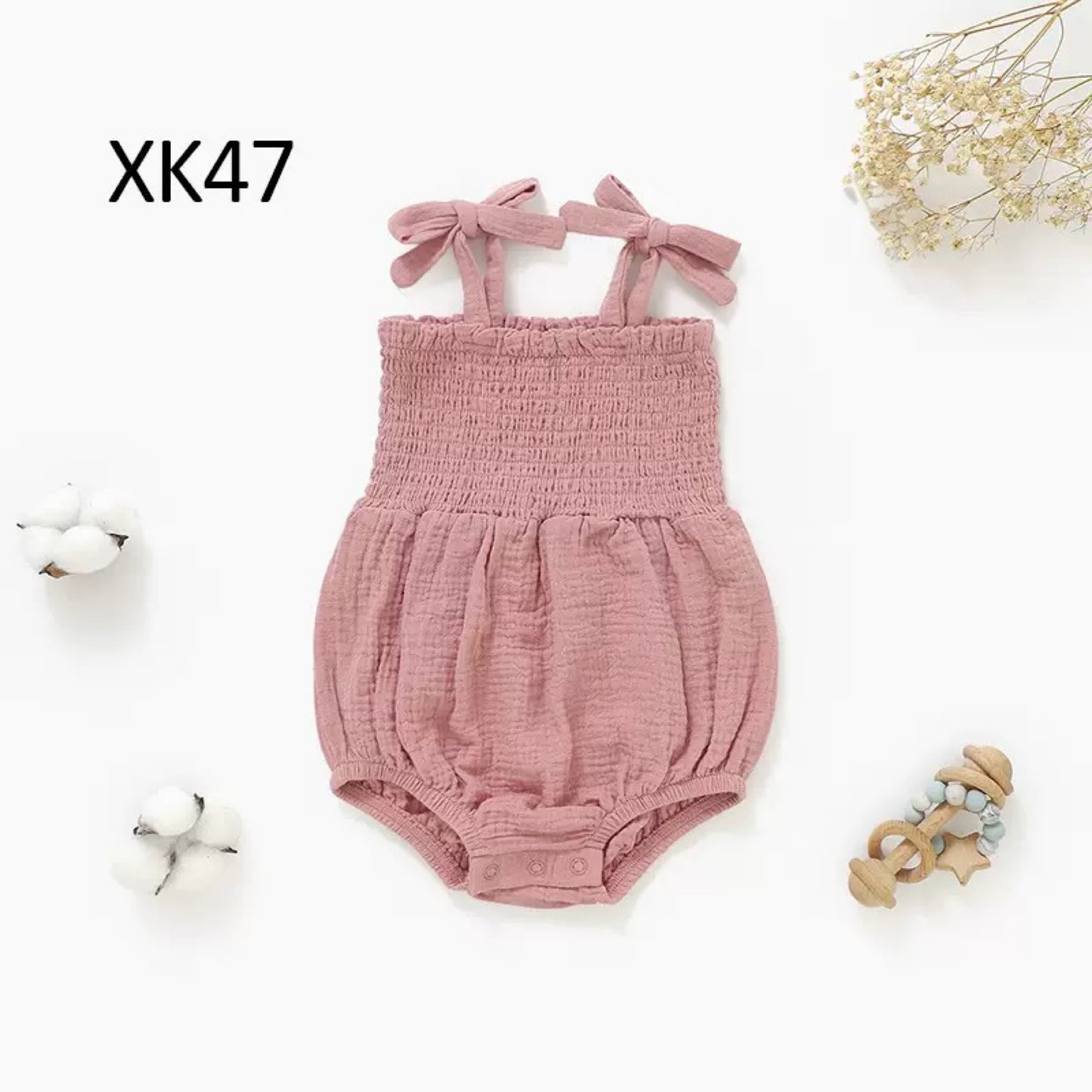 Organic Cotton Baby Romper – GOTS & OEKO-TEX Certified Sleeveless Summer Bodysuit