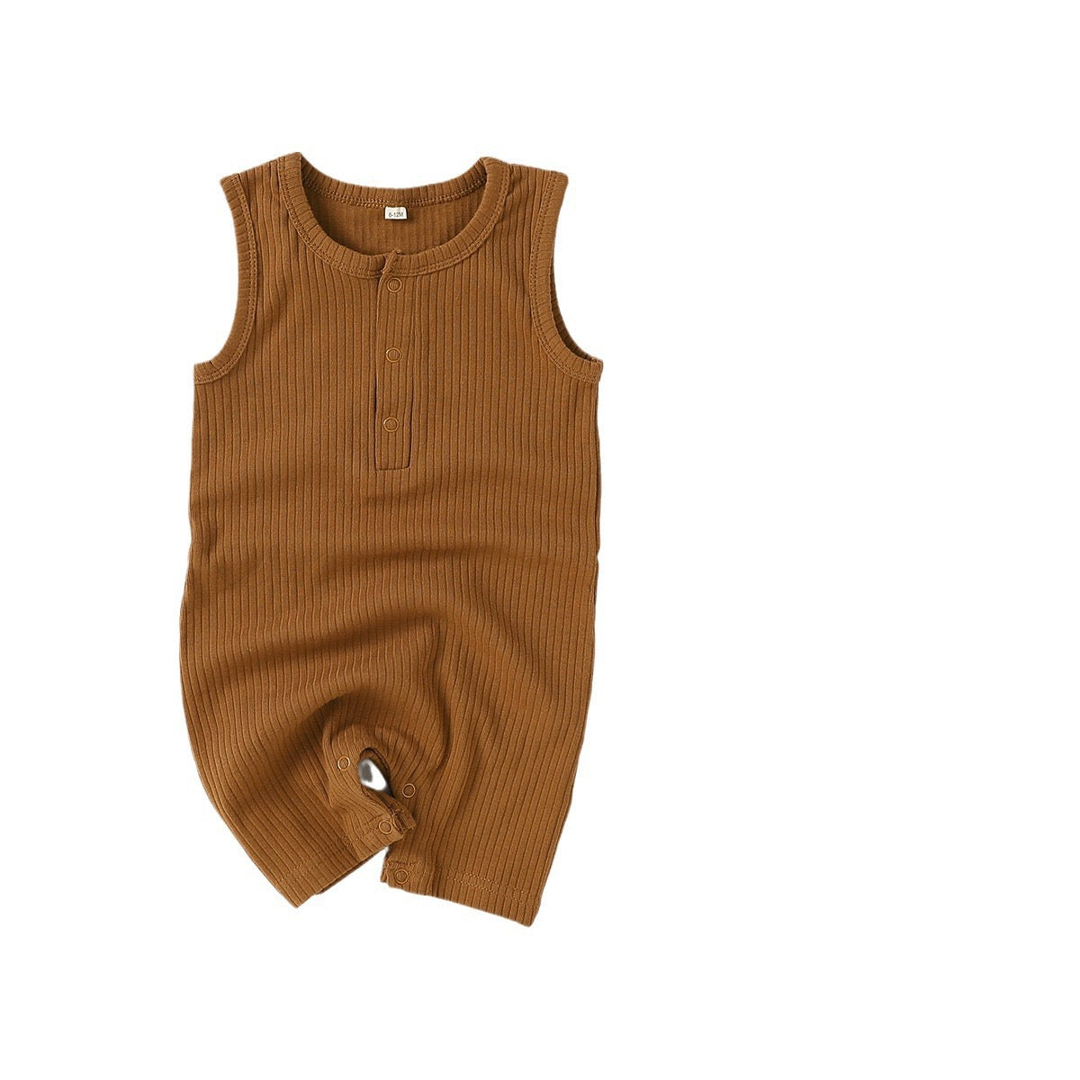 Organic Cotton Ribbed Sleeveless Baby Romper | SoftEarthBaby