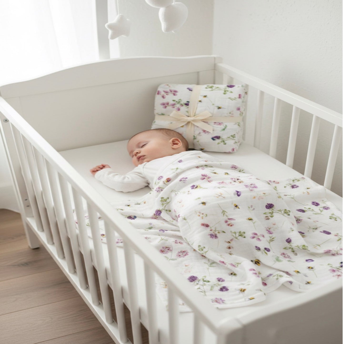 Organic Cotton Muslin Baby Blanket – Wildflower Garden