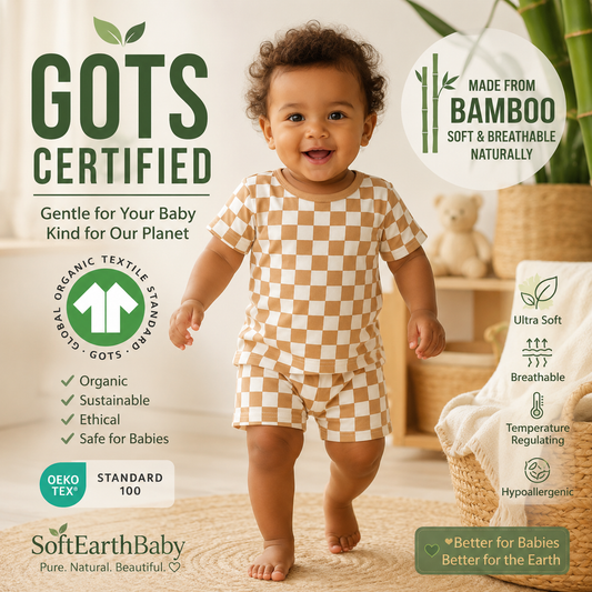 Organic Cotton Checkered Baby Romper – Atlas