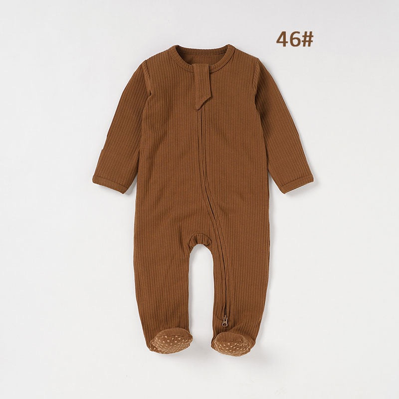 Organic Cotton Ribbed Zip Baby Sleepsuit – Ultra Soft Footed One-Piece Pajamas for Newborns & Infants | SoftEarthBaby