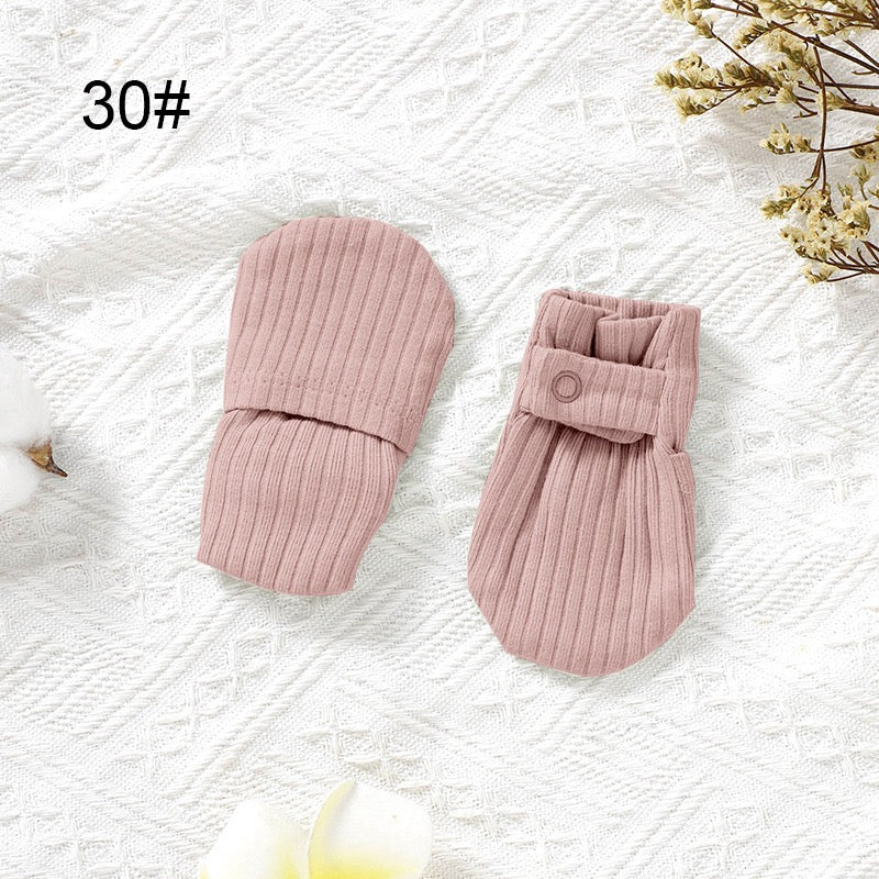 Organic Cotton Ribbed Baby Mittens – Ultra Soft No-Scratch Newborn Gloves for Sensitive Skin | SoftEarthBaby