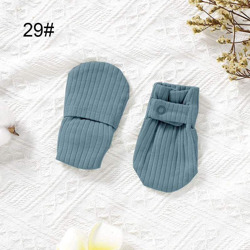 Organic Cotton Ribbed Baby Mittens – Ultra Soft No-Scratch Newborn Gloves for Sensitive Skin | SoftEarthBaby
