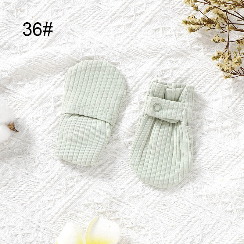 Organic Cotton Ribbed Baby Mittens – Ultra Soft No-Scratch Newborn Gloves for Sensitive Skin | SoftEarthBaby