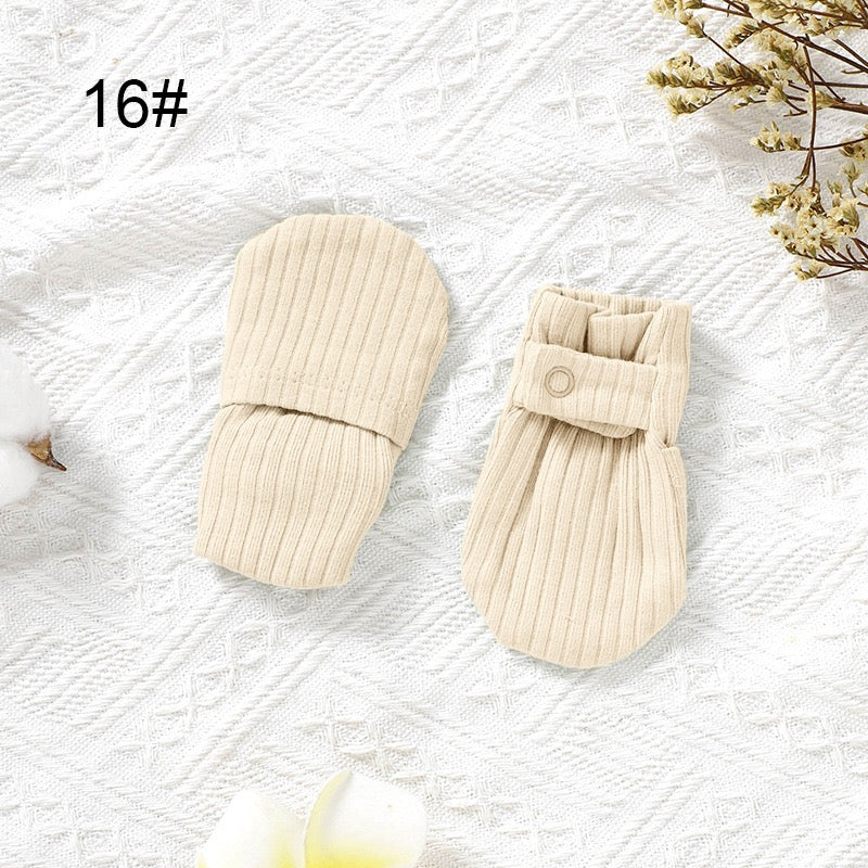 Organic Cotton Ribbed Baby Mittens – Ultra Soft No-Scratch Newborn Gloves for Sensitive Skin | SoftEarthBaby