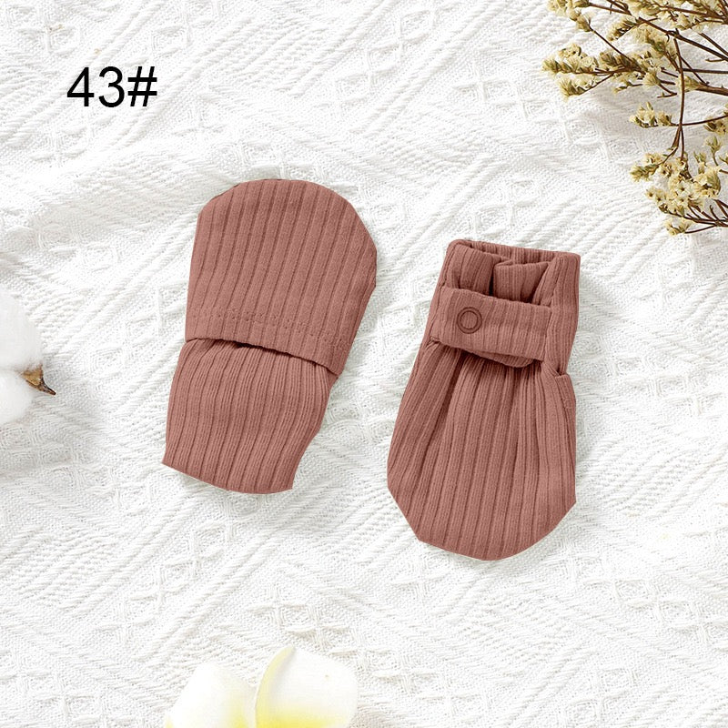 Organic Cotton Ribbed Baby Mittens – Ultra Soft No-Scratch Newborn Gloves for Sensitive Skin | SoftEarthBaby