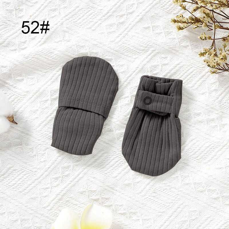Organic Cotton Ribbed Baby Mittens – Ultra Soft No-Scratch Newborn Gloves for Sensitive Skin | SoftEarthBaby