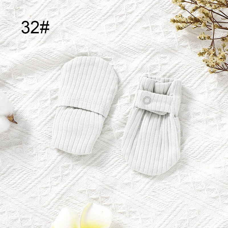 Organic Cotton Ribbed Baby Mittens – Ultra Soft No-Scratch Newborn Gloves for Sensitive Skin | SoftEarthBaby